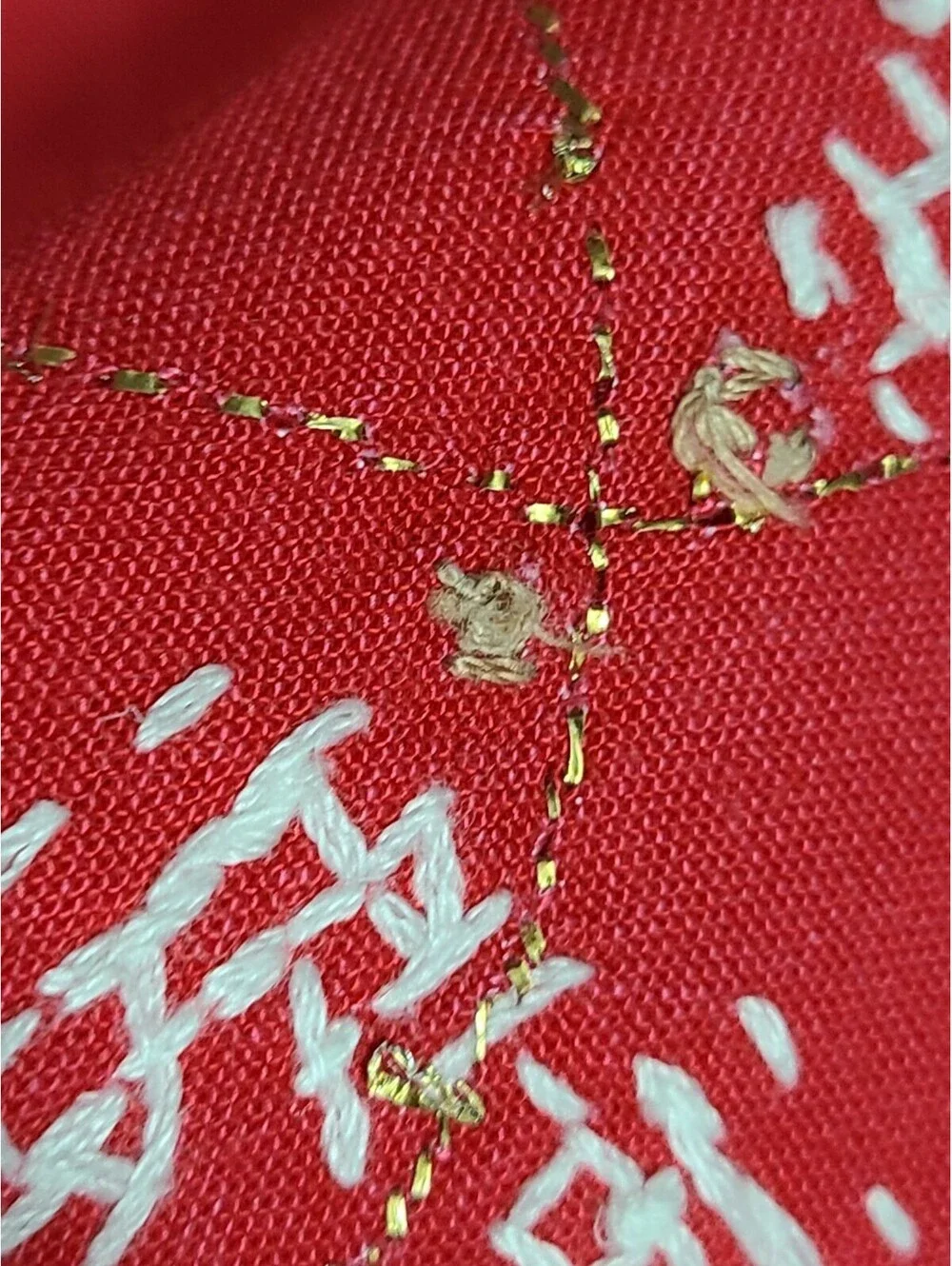 Vintage 1950s Holiday Tablecloth Rhinestone Candles 60x92